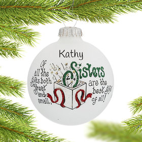 Personalized Sisters Are The Best Gifts Christmas Ornament