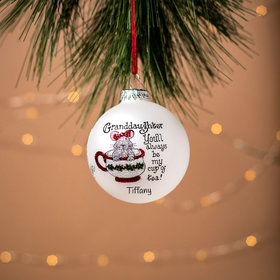 Personalized Granddaughter My Cup of Tea Christmas Ornament