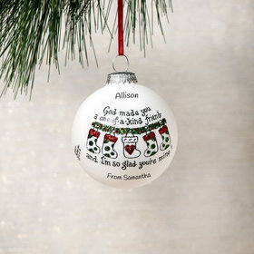 Personalized One-Of-A-Kind Friend Christmas Ornament
