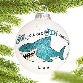 Personalized Son Shark Christmas Ornament
