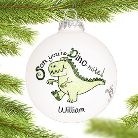 Personalized Son Dino Christmas Ornament