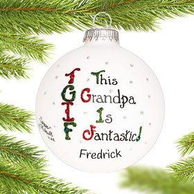 Personalized Tgif Grandpa Christmas Ornament