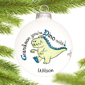 Personalized Grandson Dino Christmas Ornament