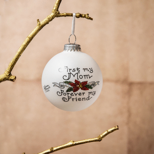 Personalized First my Mom, Forever my Friend Christmas Ornament