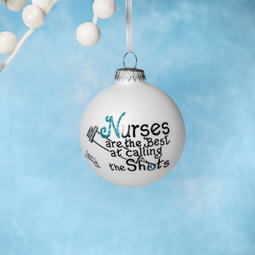 Personalized Nurse Shot Christmas Ornament