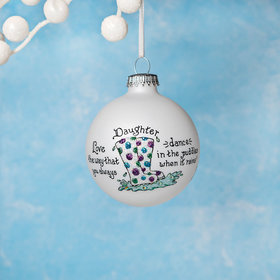 Personalized Daughter Dance in the Puddles Christmas Ornament