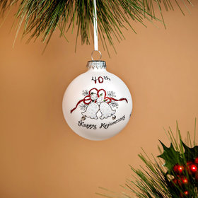 Personalized 40th Anniversary Christmas Ornament