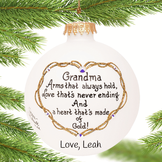 Personalized Grandma Arms That Hold Christmas Ornament