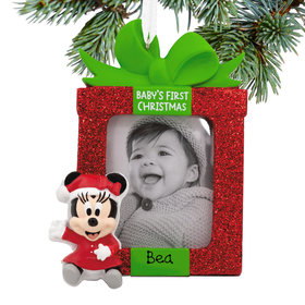 Hallmark Personalized Minnie Mouse Baby's First Disney Christmas Photo Holder Disney Christmas Ornament