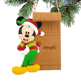 Hallmark Personalized Mickey Mouse on Sled Disney Christmas Ornament