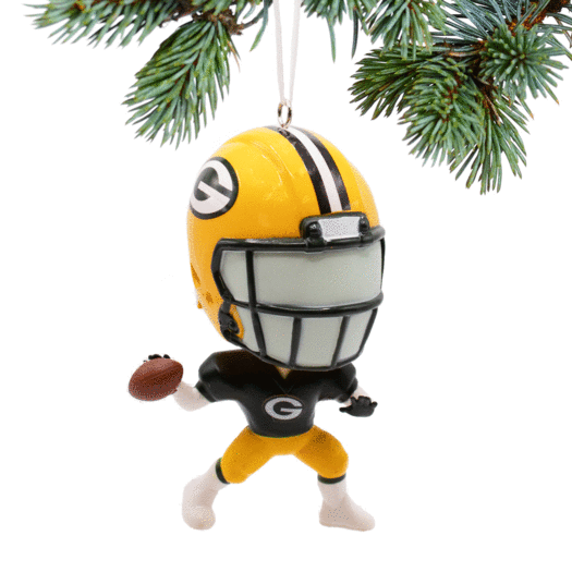 Hallmark Green Bay Packers Bouncing Buddy Christmas Ornament