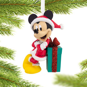 Hallmark Personalized Disney Mickey Mouse with Present Christmas Ornament