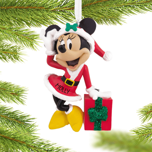 Hallmark Personalized Minnie Mouse By Present Christmas Ornament
