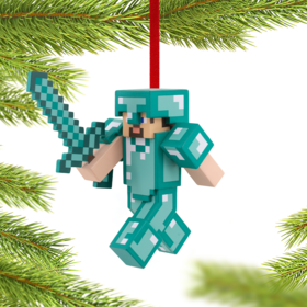 Hallmark Minecraft Steve Diamond Armor Christmas Ornament