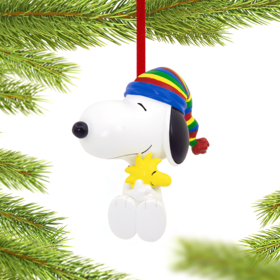 Hallmark Peanuts Snoopy Hugging Woodstock Christmas Ornament