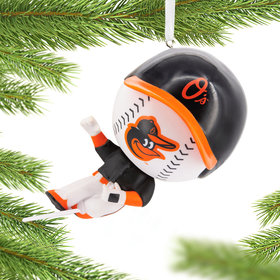 MLB Bouncing Buddy Sliding Baltimore Orioles Christmas Ornament