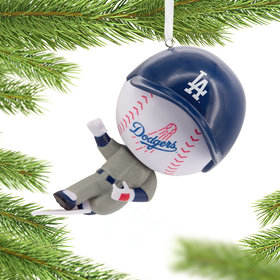 Personalized MLB Bouncing Buddy Sliding Los Angeles Dodgers Christmas Ornament