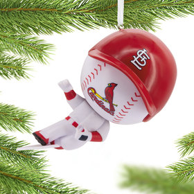 Personalized MLB Bouncing Buddy Sliding St Louis Cardinals Christmas Ornament