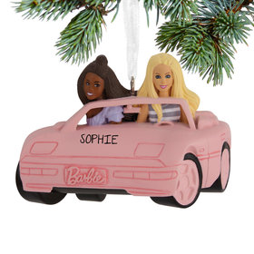 Personalized Barbie In Car Christmas Ornament