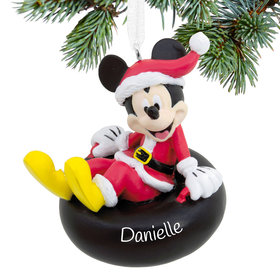 Personalized Hallmark Disney Mickey Mouse on Tube Christmas Ornament
