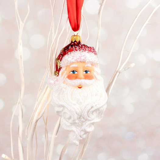Kingsmere Santa Head Christmas Ornament