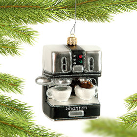 Personalized Espresso Machine Christmas Ornament