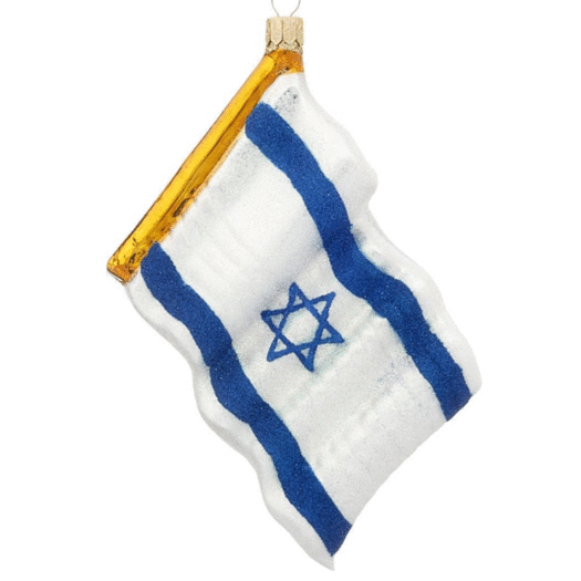 Israeli Flag Christmas Ornament