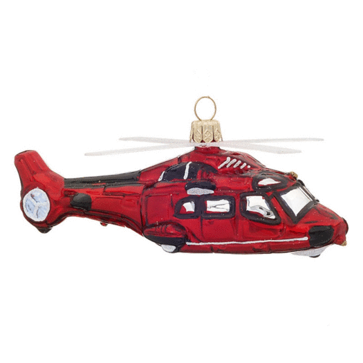Helicopter Christmas Ornament
