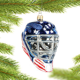 Personalized Goalie Mask Christmas Ornament