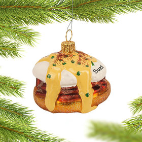 Personalized Eggs Benedict Christmas Ornament