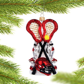 Pair of Lacrosse Sticks Christmas Ornament