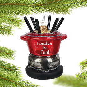 Personalized Fondue Pot Christmas Ornament