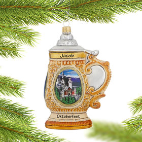 Personalized Beer Stein Christmas Ornament
