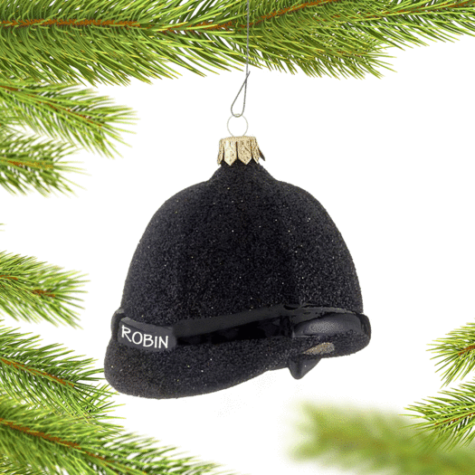 Personalized English Riding Hat Christmas Ornament