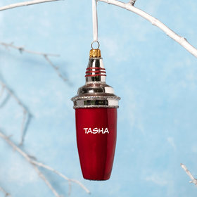 Personalized Cocktail Shaker Christmas Ornament
