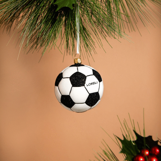 Personalized Soccer Ball Christmas Ornament