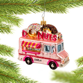Personalized Donut Truck Christmas Ornament