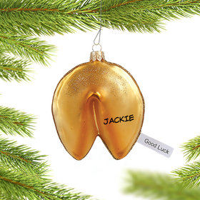 Personalized Fortune Cookie Christmas Ornament