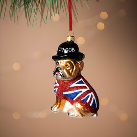 Personalized English Bulldog Christmas Ornament