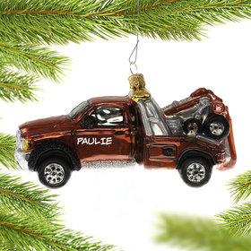 Personalized Tow Car Christmas Ornament