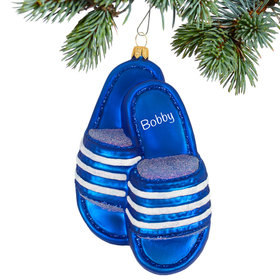 Personalized Summer Slippers Christmas Ornament
