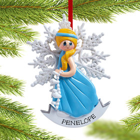 Personalized Snow Princess Christmas Ornament