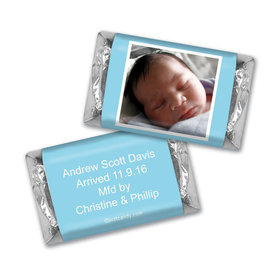 Baby Boy Announcement Personalized Hershey's Miniatures Photo
