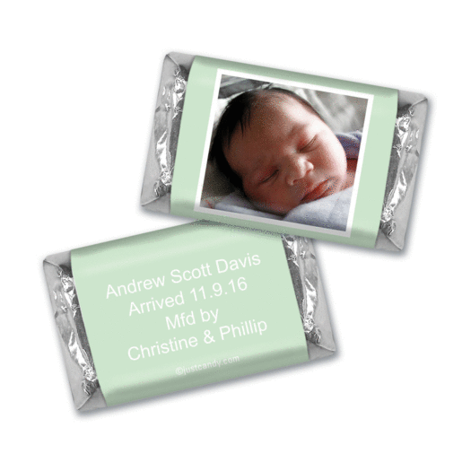 Baby Boy Announcement Personalized Hershey's Miniatures Photo