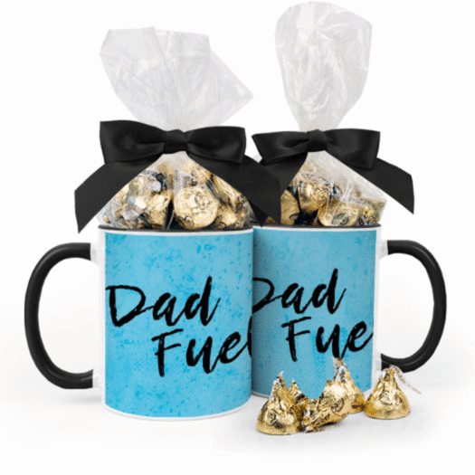 Baby Boy Announcement Dad Fuel 11oz Mug with Hershey's Kisses