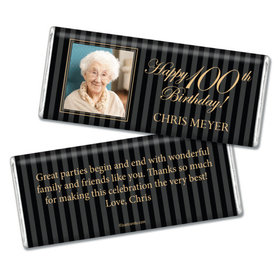 Milestones Personalized Chocolate Bar 100th Birthday