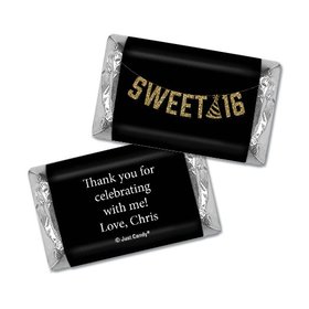 Personalized Birthday Hershey's Miniatures Sweet 16 Glitter Party