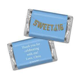 Personalized Birthday Hershey's Miniatures Sweet 16 Glitter Party