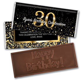 Personalized Milestone Elegant Birthday Bash 30 Chocolate Bar & Wrapper