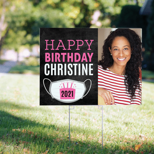 Personalized Birthday Yard Sign with Photo